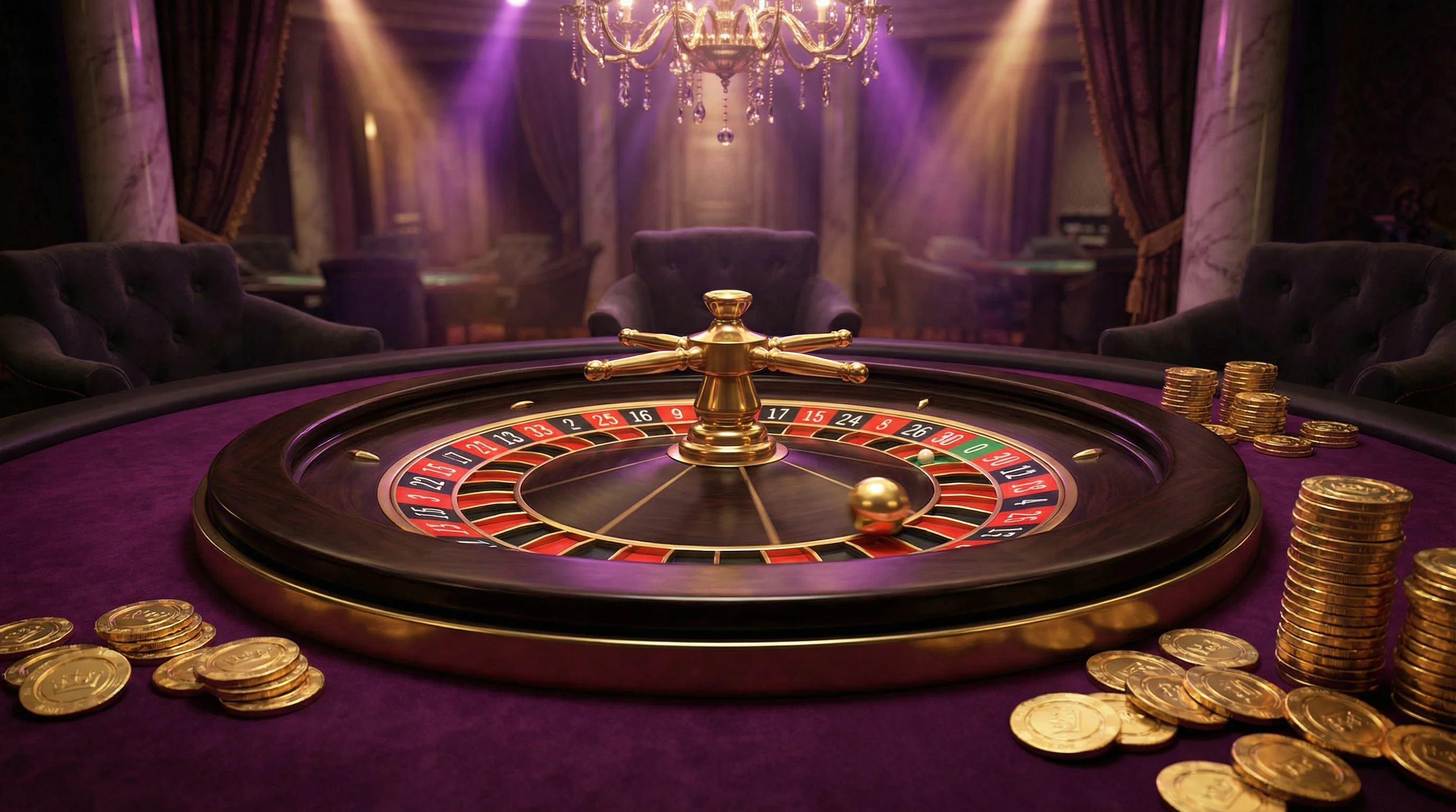 Roleta europeia com bola dourada no 879bet